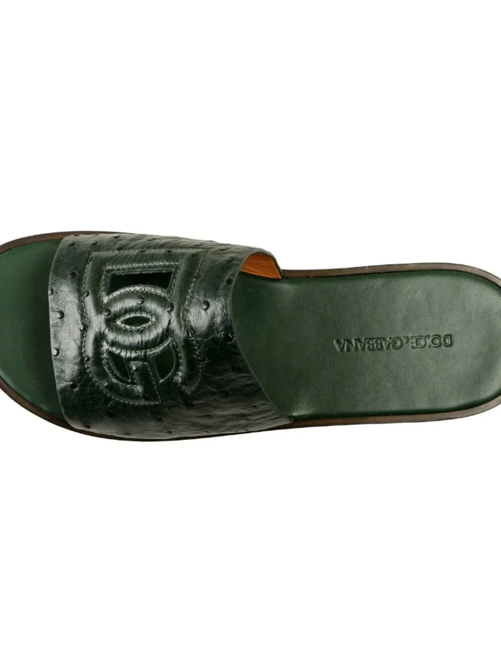 Dolce & Gabbana Men's 100% Ostrich Leather Slides Shoes US 11 UK 10 IT 44